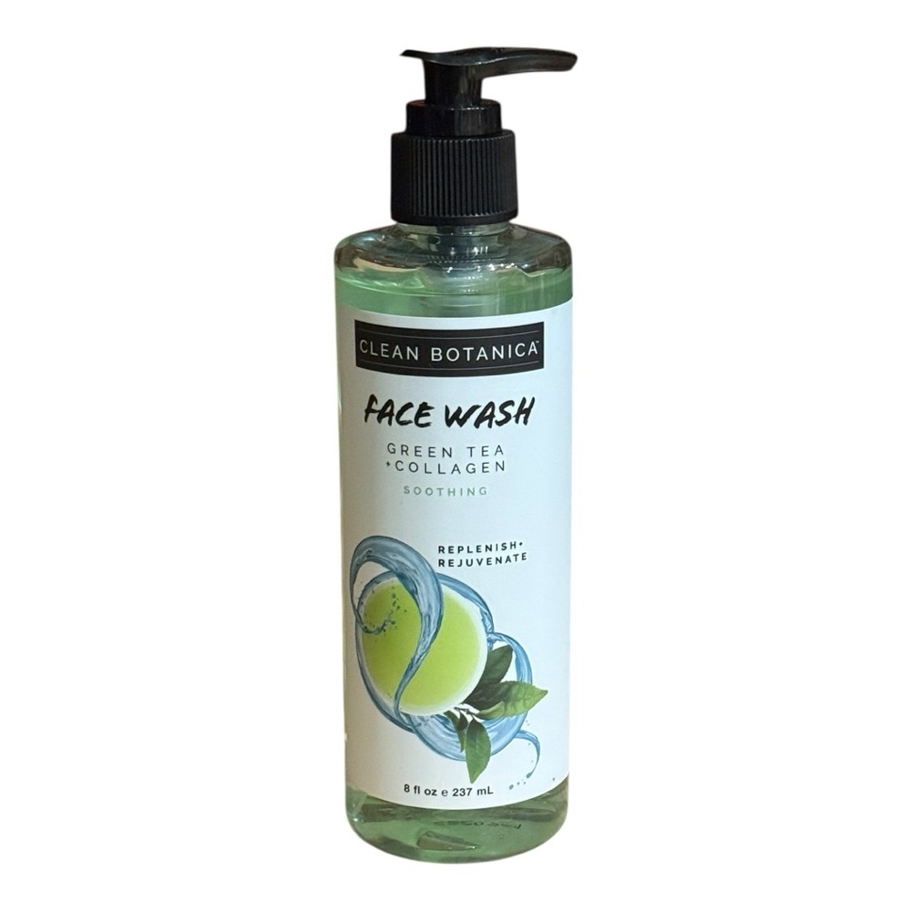 Clean Botanica Face Wash Green Tea + Collagen New 8oz